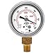 Winters P9S 90 Series Steel Dual Scale Pressure Gauge with Removable Lens, 0-600 psi/kpa, 1-1/2" Dial Display, +/-2-1-2% Accuracy, 1/8" NPT Bottom Mount