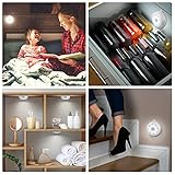 BLS Motion Sensor Light Indoor, AA83 AA Battery Powered Lights, Under Cabinet Light, Battery Led Light, Closet Lights, Stick on Wireless Puck Lights for Hallway, Stairway, Basement, Kitchen (3 Packs) - Image 6