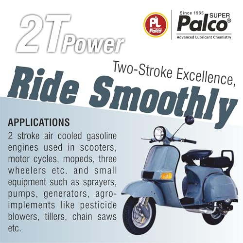 Image of PALCO 2T Power Engine Oil 500ml (Pack of 1), 2T Stroke Engine Oil for Bike & Scooter Auto Rickshaws Petrol Mix Additive Semi-Synthetic Bike Oil 3 Wheeler Tillers Chain Saws API TC FB