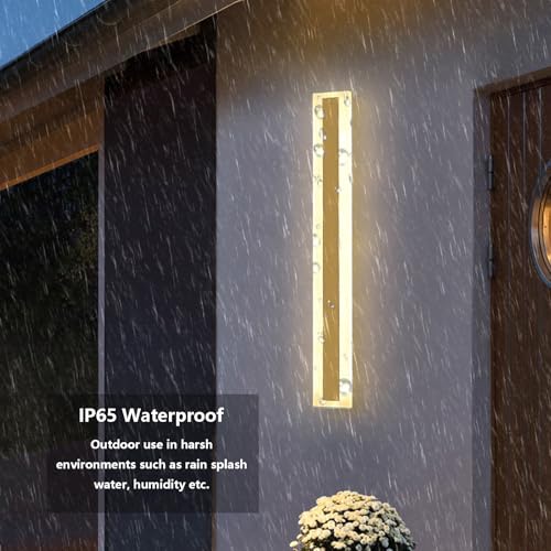 Applique murale extérieur LED dimmable 120cm noire avec télécommande IP65 - 2