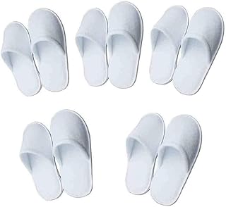 Slippers Hotel Guest Slippers Spa Slippers White Cotton Slippers for Spa Party Guest Hotel and Travel Fits Most Men and Women slippers
