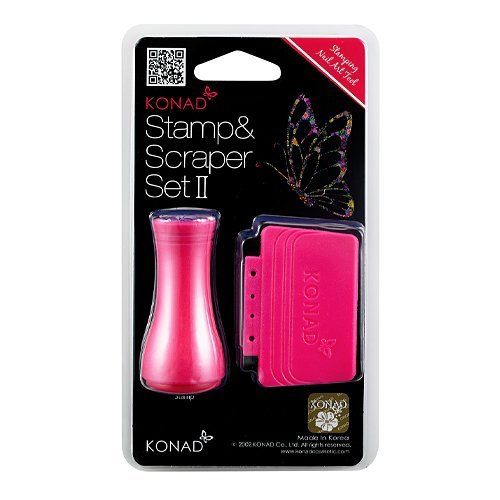 Konad Stamp & Scraper Set II Single Stamper Made in Korea Use With Image Plate Art Tool by iiiStyle Konad Stamp & Scraper Set II Single Stamper Made in Korea Use With Image Plate Art Tool by iiiStyle
