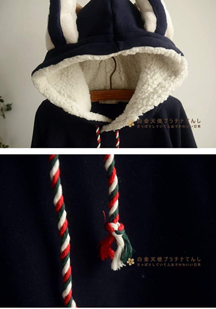 Kinder Mädchen Mischung Sweatshirt mit Kapuze Hase Ear Capes Poncho Kinder Frühling Herbst Damen Winter Pullover Jacke Outwear