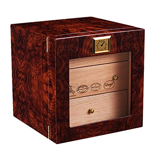Générique Boîte à cigares, Caves à cigares Barware Cave à cigares Trois Couches de cèdre Moelleux Bois Massif Cigare Piano Peinture Armoire à cigares tiroir Grande capacité Cuisine et Salle à Manger