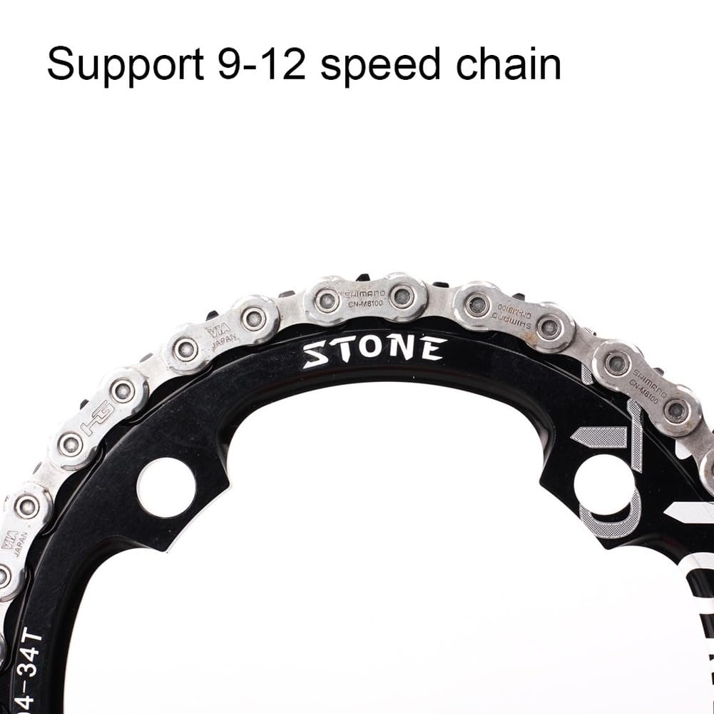 BUCKLOS Pédalier carré 170 mm pour VTT 104 BCD,Pédalier à dents larges