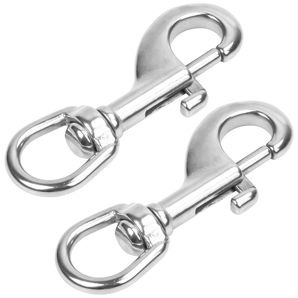 2 Pièces Animaux Crochets Pivotants, Clips Déclenchement, Mousquetons pour Collier Chien, Sac à Dos, Fermoir, Clef de Voiture
