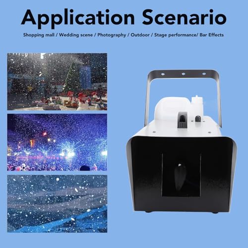 Máquina de nieve de 1500 W con control remoto, generador de nieve de alto rendimiento para fiestas invernales interiores y exteriores, Navidad y bodas miniatura 6