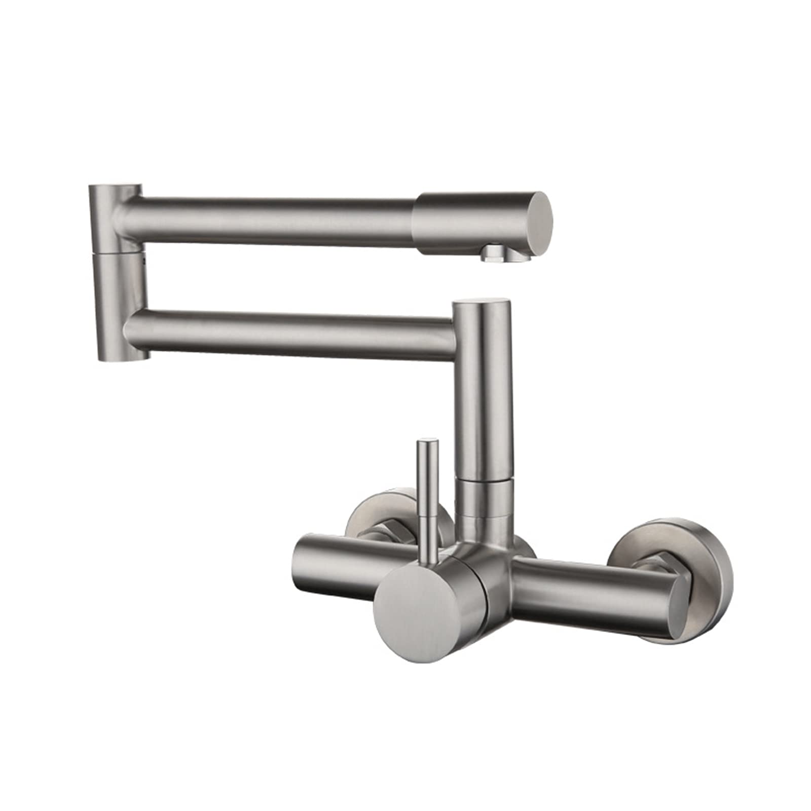 Robinet de remplissage de casserole pliable mural en acier inox pour eau chaude et froide