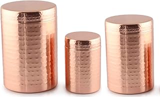 Old Dutch International Hammered Copper Plated 3 pc Canister Set (21791HC)
