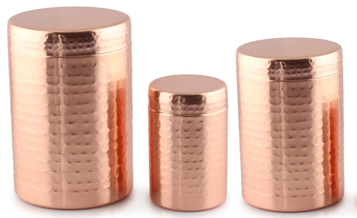 Old Dutch 3-Piece Copper Canister Set