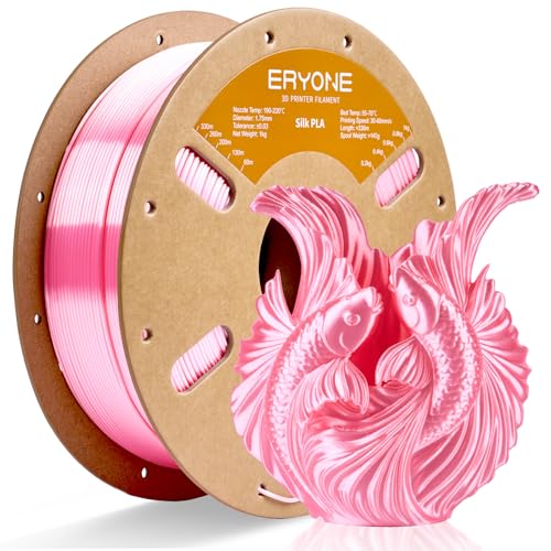 Image of ERYONE Silk PLA Filament for 3D Printer 1.75mm + /- 0.03mm, Shiny Filament 1kg (2.1lbs) /Spool, Silk Pink