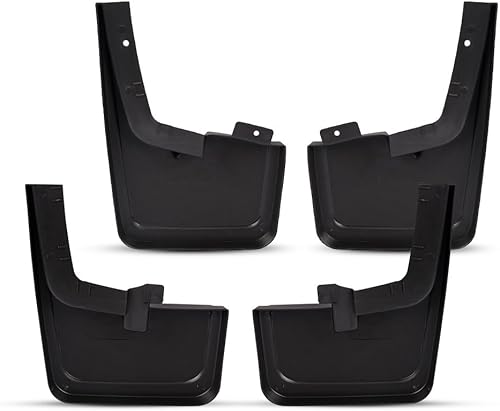 Miniatura 2 de G-PLUS Juego de 4 aletas de barro moldeadas resistentes para Ford F150 (para camiones con guardabarros), juego de 4 unidades, color negro