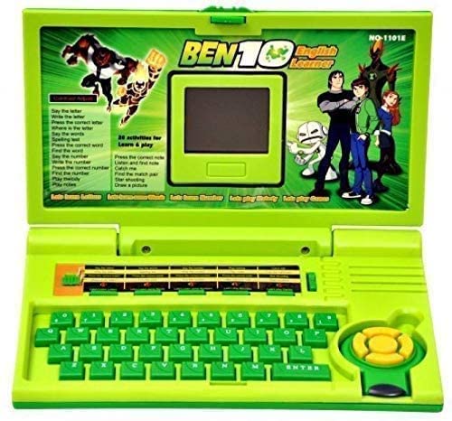 OANGO Learning Laptop Tablet Toddler Computer Educational Toy for Kids with LED Screen Display, 8 Learning Modes Gift for Kids (Ben 10 Laptop), Multicolor