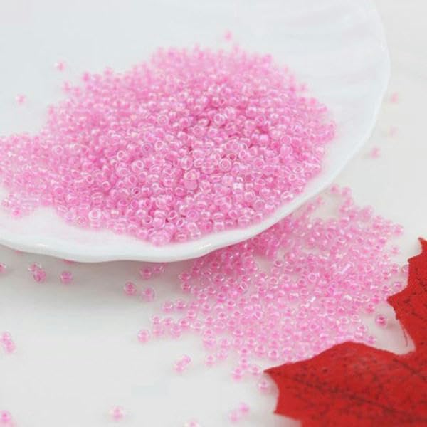 60000 pz 2MM Perline di Vetro a Colori UV per la Creazione di Gioielli Perline di Pony Perline di Riso Mnin Perline per Braccialetti Fai da Te Perline di Perle