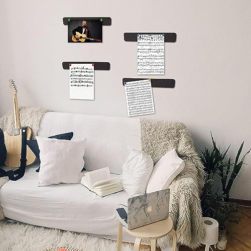 Image of Climberty 10 Pack Felt Bulletin Board, Vision Board Felt Message Board with 35pcs Drawing Pins, Self-Adhesive Lightweight Bulletin Board Strips for Paste Notes, Photos, Schedules (Black)