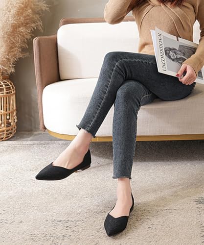 Women Pointed Toe Flats Comfortable Ballet Flats Slip On Casual Commuting Shoes for Dressy Office2