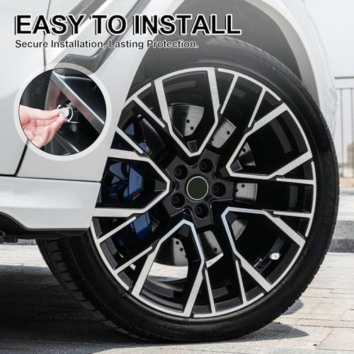Image of JUSTTOP 4 Pack Handmade Crystal Rhinestone Tire Valve Stem Caps, Wheel Tire Valve, Attractive Dustproof Bling Car Accessories, Universal for Cars, Trucks and Motorcycles-White