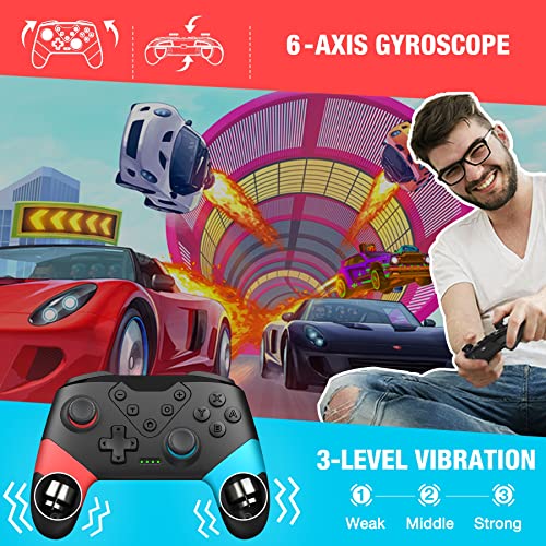 Larstylee Wireless Switch Controller, Switch Pro Controller Compatible With Nintendo Switch/Lite/Oled, Wireless Remote Gamepad With Programmable/Wake-Up/Turbo/Motion Control #TOP5