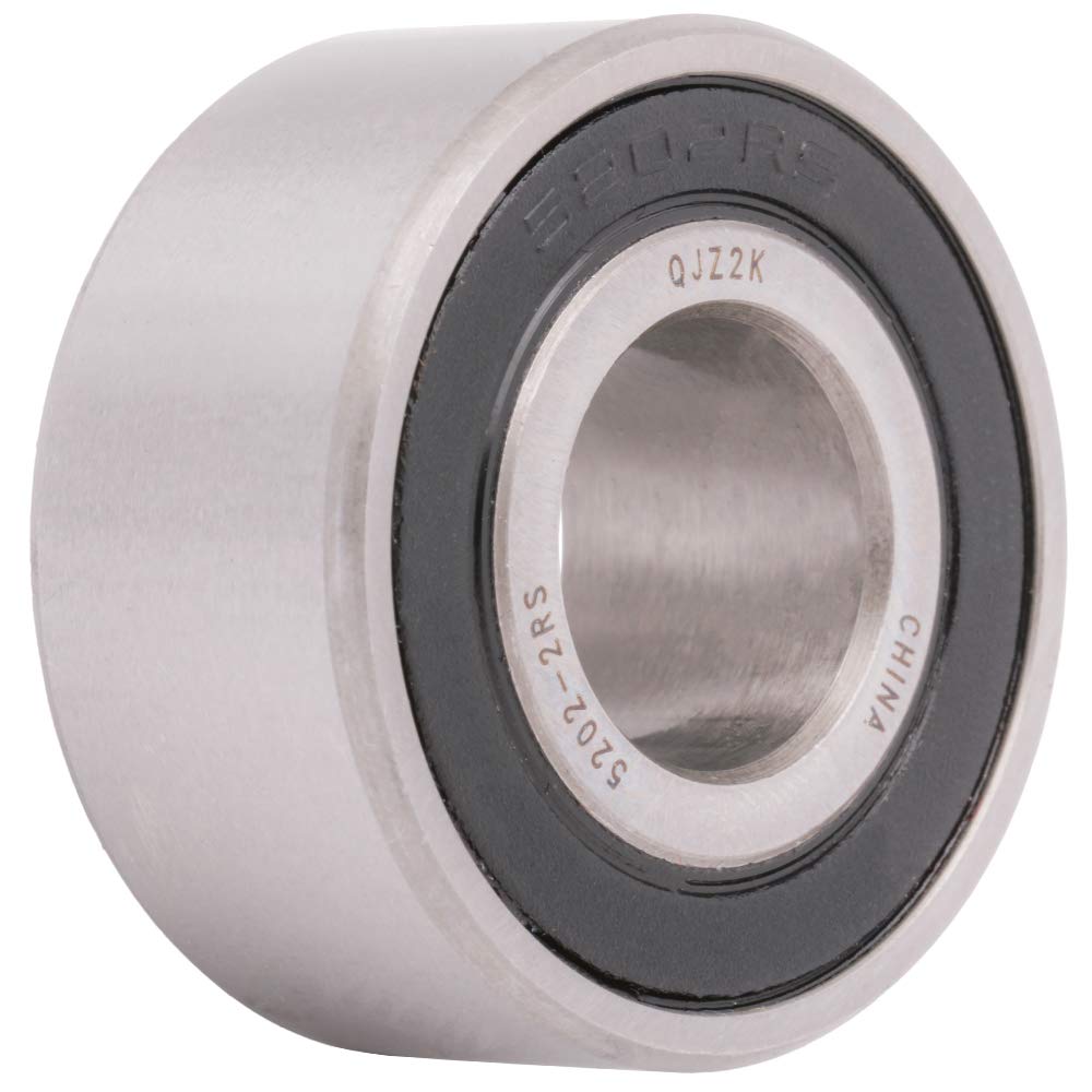 [10-Pack] 5202-2RS - Angular Contact Ball Bearing 15 mm x 35 mm x 15.9 mm (ID x OD x Width) Double Rubber Seal