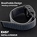 Abanen Hook and Loop Quick Dry Watch Band for Fenix 8 / epix Pro/Fenix 7/6/5 (47mm), 22mm Woven Nylon Ultralight Sport Wristband Strap for Garmin Instinct 2, Instinct 3 45mm (Black Grey)