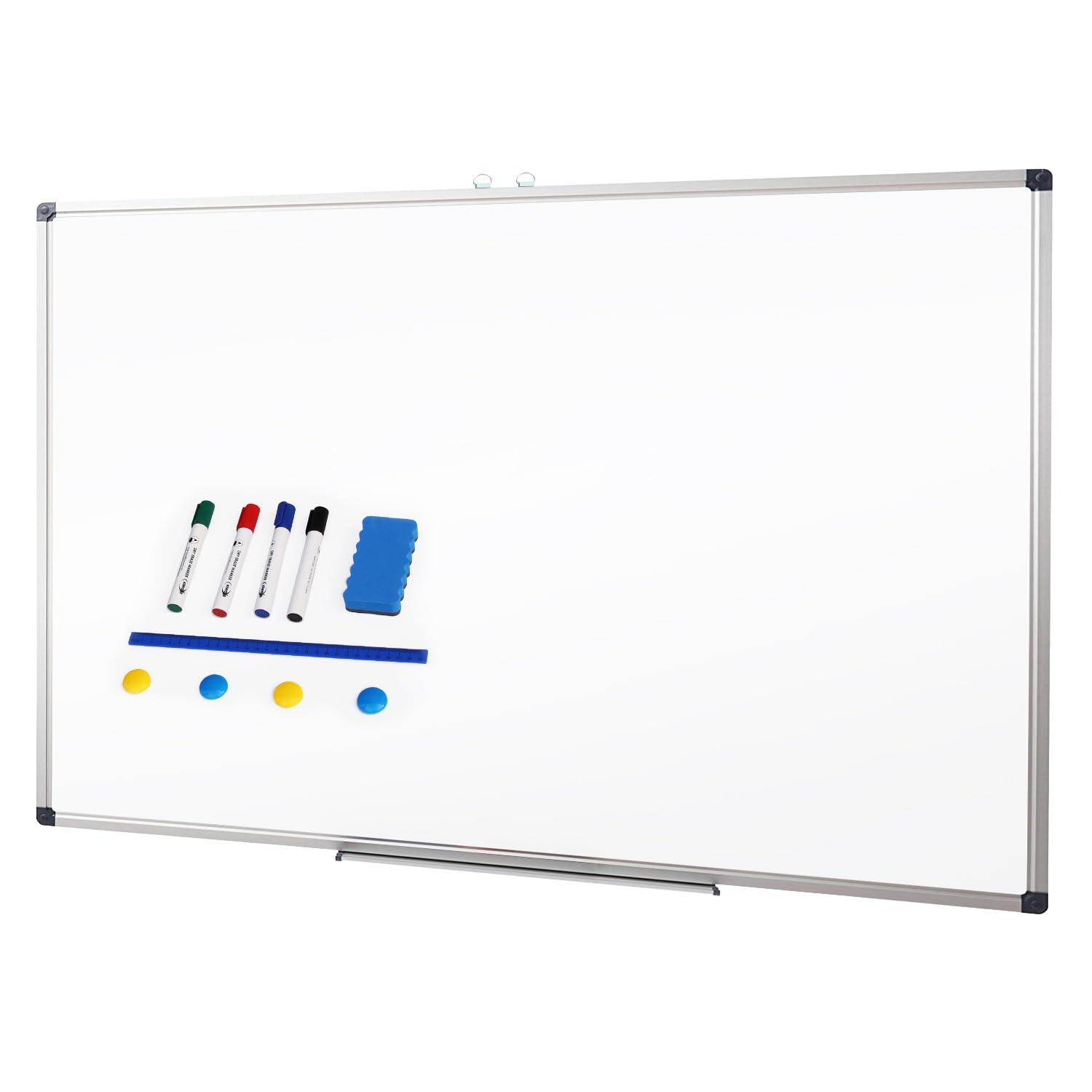 XIWODE Large Magnetic Dry Erase Board, Wall Mounted Whiteboard, 150 x 90cm White Board, Erase Board Silver Aluminium Framed with Lacquered Steel Surface — image 1