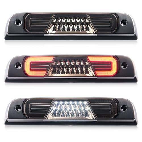 LUDARM Smoke Lens LED 3rd Brake Light Compatible with Silverado Sierra 1500 2014-2018/2500HD 3500HD 2015-2019 Silverado 1500LD/Sierra1500 Limited 2019 Third Brake Cargo Lamp sassembly