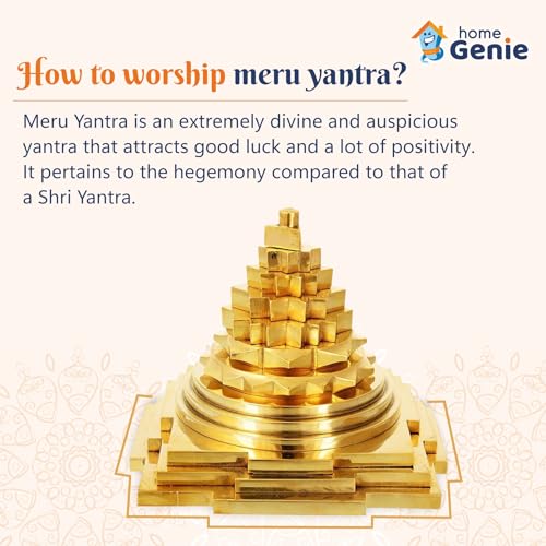 Home Genie Goddess Laxmi Maha Meru Shree Yantra Original Metal for Home Pooja Health Wealth and Prosperity - Image 6
