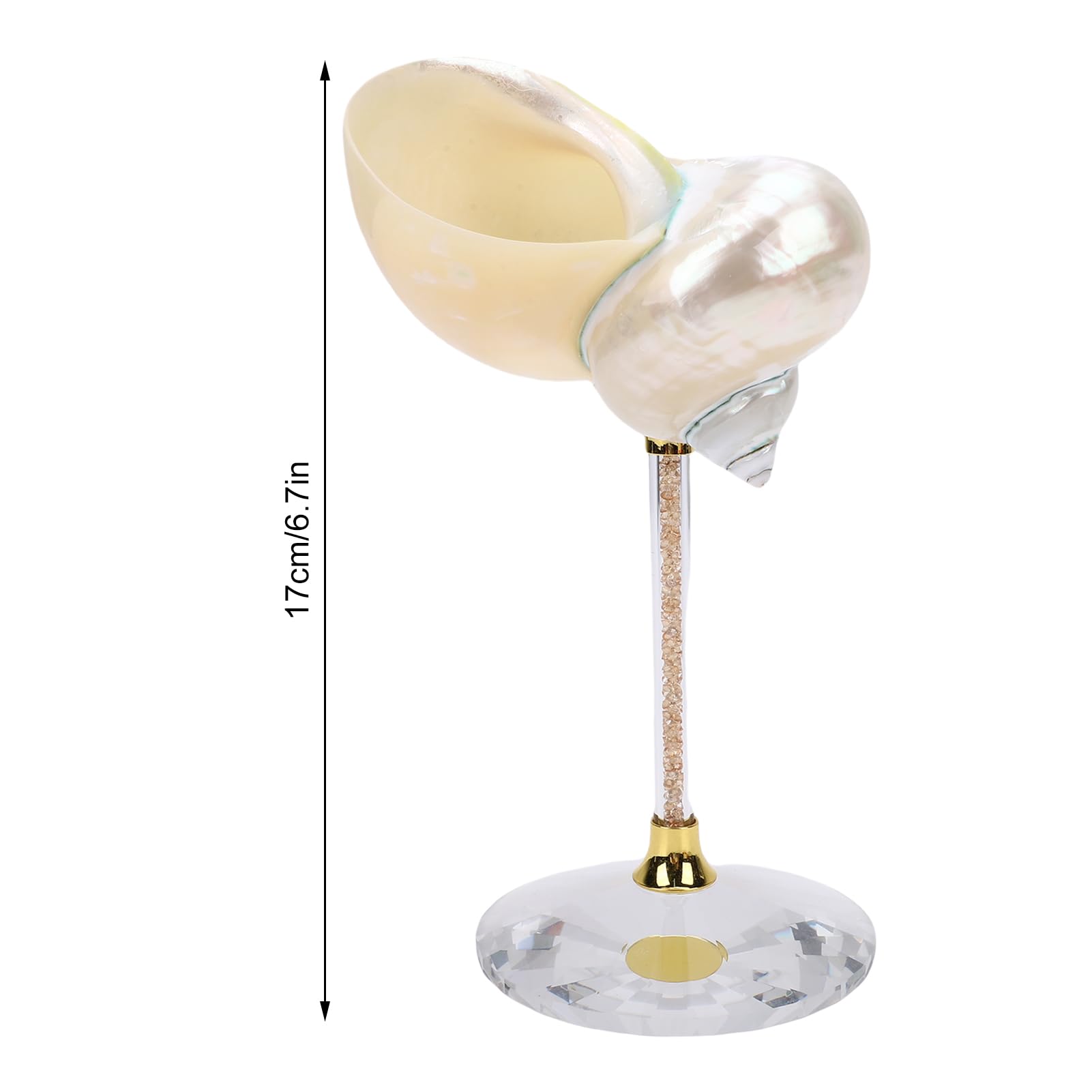 FTVOGUE Copa de Vino con Forma de Caracola, Copa Artesanal Pulida con Diseño único de Concha Natural sin Teñir, Ideal para Bodas, Fiestas, Bares y cócteles. (WHITE)