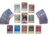 Yu-Gi-Oh! Kartenset mit 100 Karten(85 Commons - 10 rares - 5 Holos) - mit möglichen Magiern oder Drachen + 1 zufälligen aktuellen Booster in erster Edition + 100 Heartforcards® Hüllen