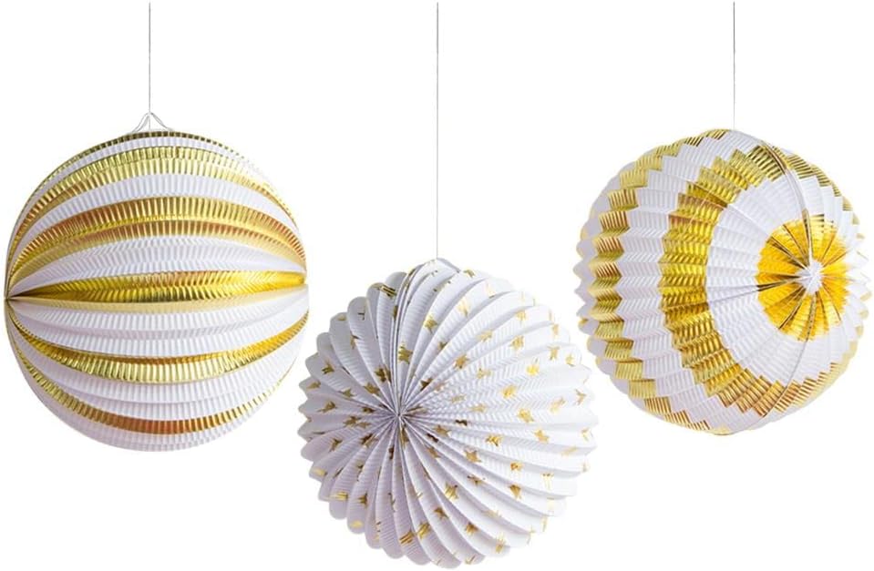 Meri Shopp 3/Set Round Paper Lantern Party Decor Birthday Wedding Home Garden Decoration