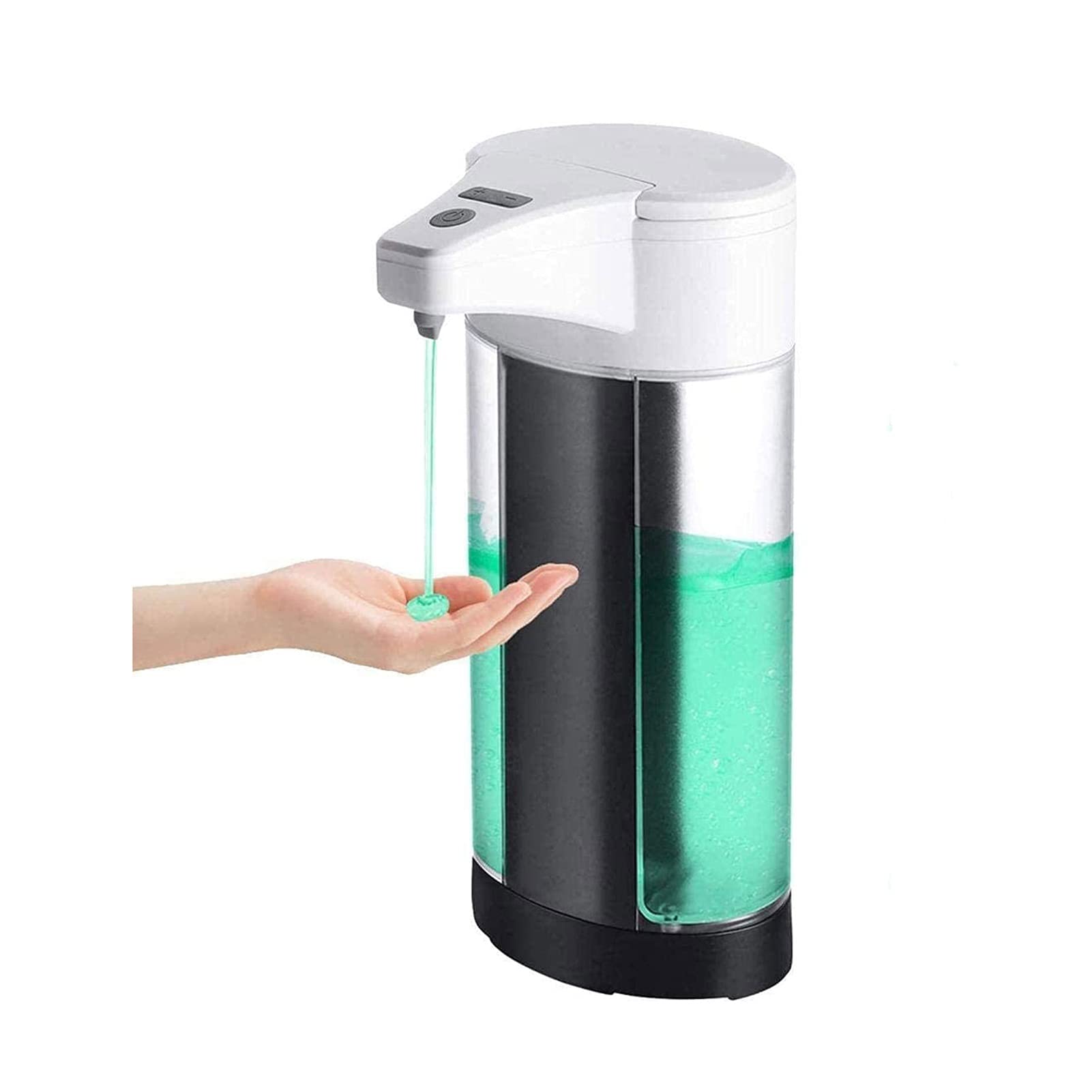Dispenser del sensore di movimento del sapone del sapone del gel senza tantum nero, distributore di gel elettrico della batteria azionato a mano, distributore di sapone automatico del touch imper