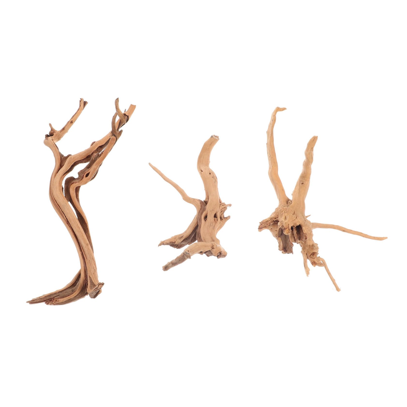 3piezas Decoraciones Naturales para Acuario Driftwood para Peceras y Terrarios Ornamentos para Reptiles Aleatorios