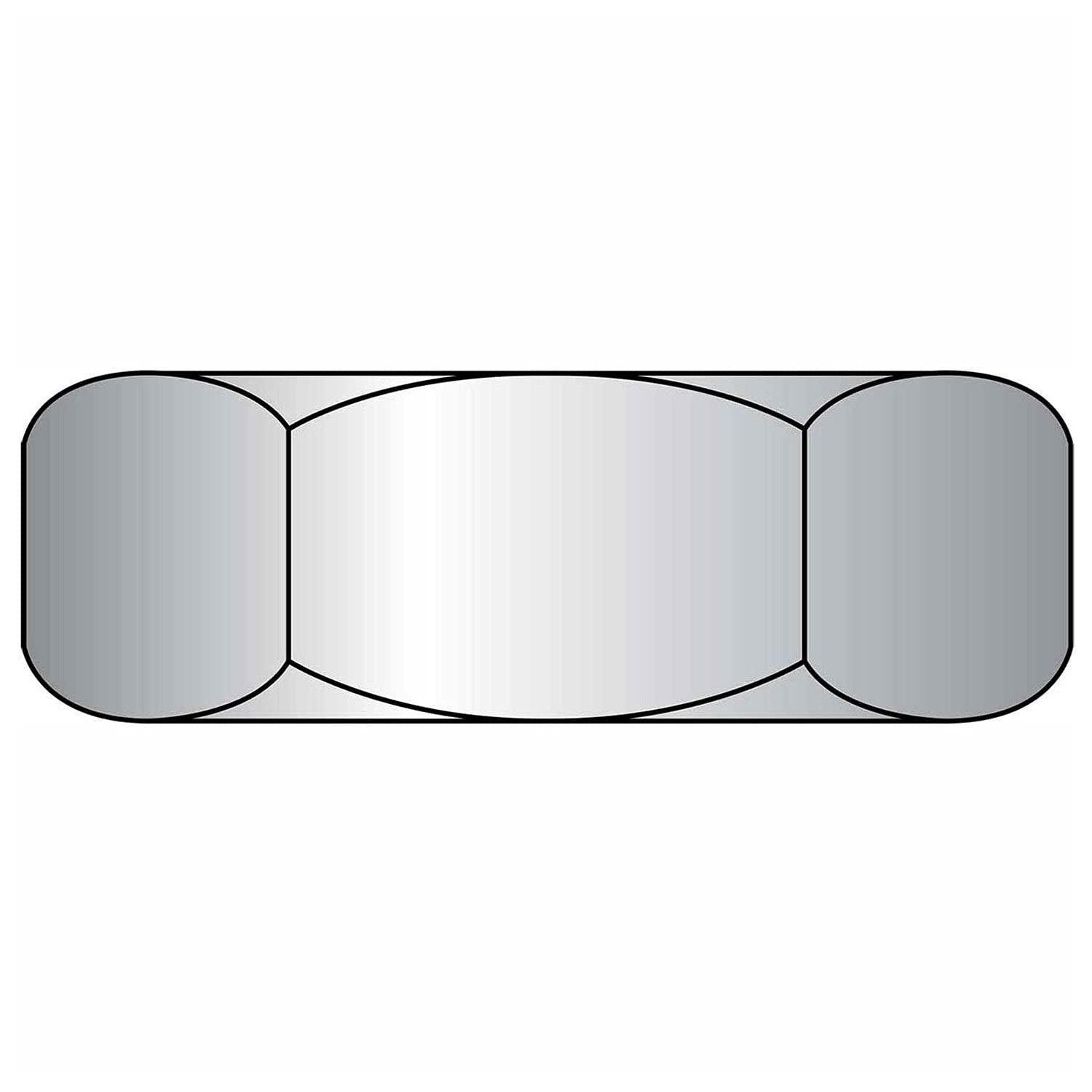 Hex Jam Nut by Brighton-Best – 5/8-11, Low Carbon Steel, Silver, Model 330170