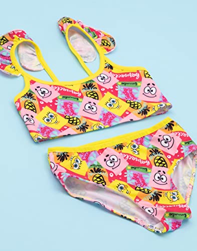 SpongeBob SquarePants Bikini Girls Kids Yellow 2 Piece Swimsuit2