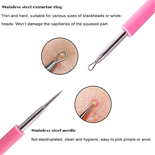 BEZOX Professional Acne Removal Needle, Whitehead & Blackhead Remover, Pimple Extractor Tool