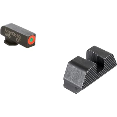AMERIGLO Protector Tritium Green Front/Rear Square Notch Sight Set Compatible with Glock Gen 1-4 9mm/.40/.380, Gen 5 10mm/.45