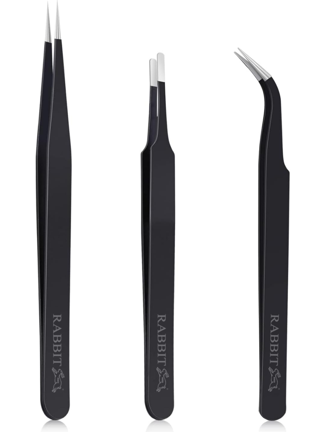 RABBIT® ESD Precision Tweezers Set of 3Pcs, Anti-Static Stainless Steel of Tweezers, for Electronic Parts, Electronics Repair, Craft, Jewellery Making, Soldering, DIY, Laboratory Work, Model Making. (B0D3WTGWRQ) Amazon Price History, Amazon Price Tracker