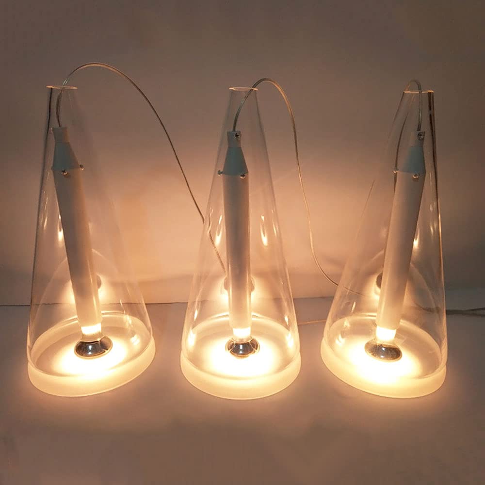 Siet Lampada A Sospensione Moderna in Vetro Bianco per Isola Cucina, Lampada A Sospensione A Cono Nordico per Sala da Pranzo, Camera da Letto, Corridoio, Corridoio, E14, Lampade da Soffitto