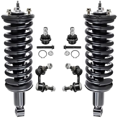 Image of Detroit Axle - 4WD 6pc Front Struts Kit for 2005-2019 Nissan Frontier Struts & Coil Spring Sway Bars Ball Joints 2006 2007 2008 2009 2010 2011 2012 2013 2014 2015 2016 2017 2018 Replacement Suspension
