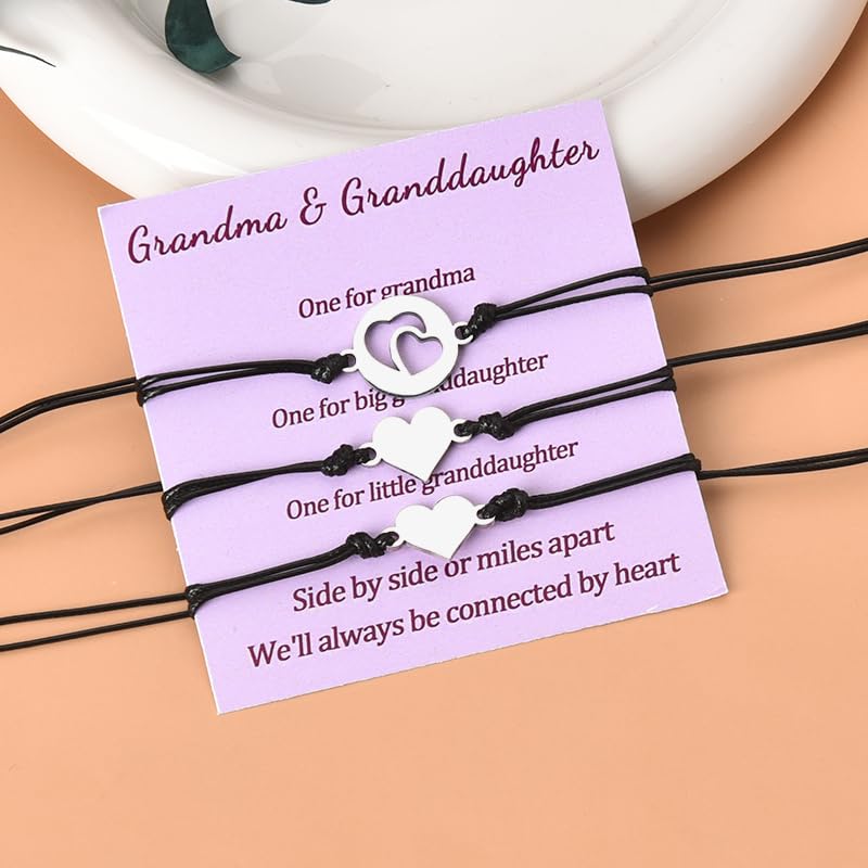 Image of YangQian Mothers Day Gifts for Women Mom Grandma Aunt and Niece Bracelet Gift Matching Bracelets Set for 2 /3 Mother Daughter Bracelet