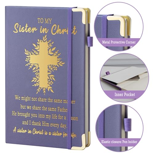 Cuaderno de cuero con 200 páginas A5 forrado, bolsillo interior y bolígrafo 3