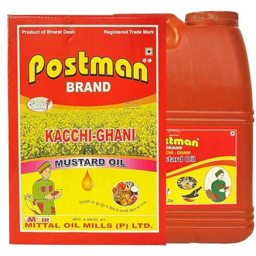 Image of Postman Premium Kachi Ghani Mustard Oil 15 Litre Jar
