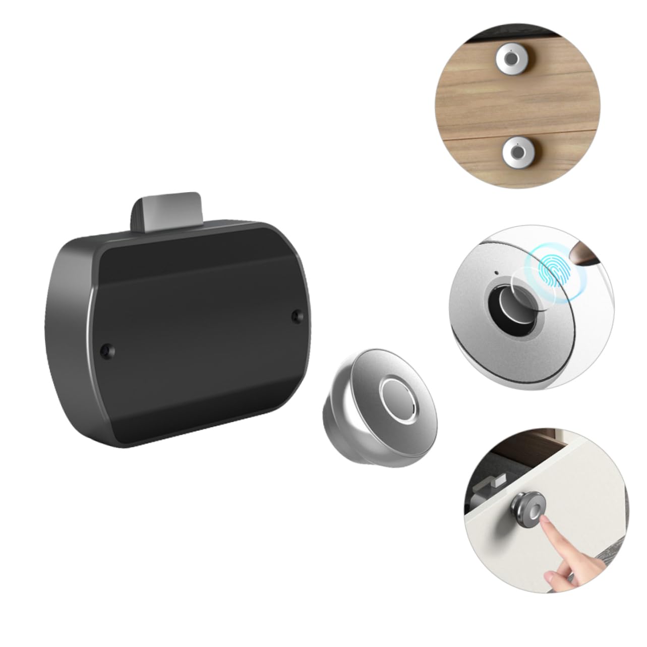 LIFKOME Serrure à Empreinte Digitale sans Clé Pièce de Verrouillage USB T5 pour Coffre ou Meuble Sécurité Optimisée Bureau et Domicile