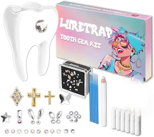 30 Pcs zahnstein schmuck,tooth gem kit,zahnschmuck,zahnstein set,Tooth Gem,Geeignet für Partys,Den Alltag Usw,mit 1445 Strasssteinen und 5 Marquise-Diamanten