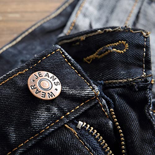 Jeans for Men Fashion Y2k Patchwork Shabby Fade Design Classic Belt Waist Denim Pants Men Ripped Straight Leg Jeans3