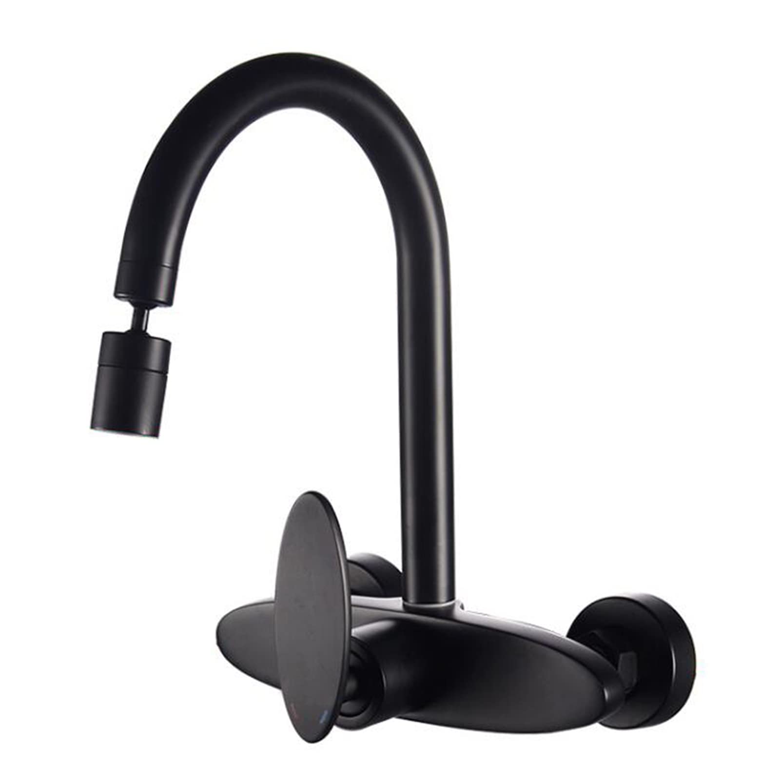 Robinet de cuisine robinets d'évier muraux en laiton chromé au design pivotant durable