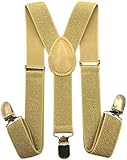 Consumable Depot CD Kids Suspender for Boys and Girls, Adjustable Children and Toddler Suspender (Champagne Gold)