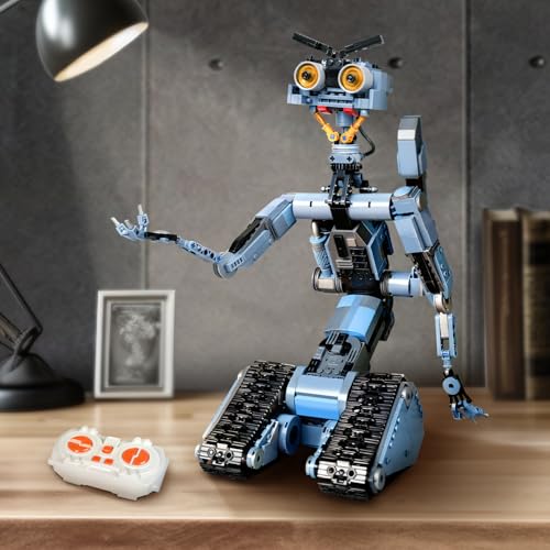 Iatom F-C9225Y02 1176 Pieces Johnny 5 Robot Building Set With Remote Control, Short Movie Circuit Building Blocks Toy, Compatible For Lego, Rechargeable Technic Robotics Figure Model Kit thumb #5