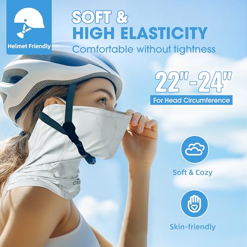 Image of OMDEX Cooling Neck Gaiter Face Cover for Sun Protection UPF 50+ UV Face Mask for Men Women Fishing Cycling Hiking