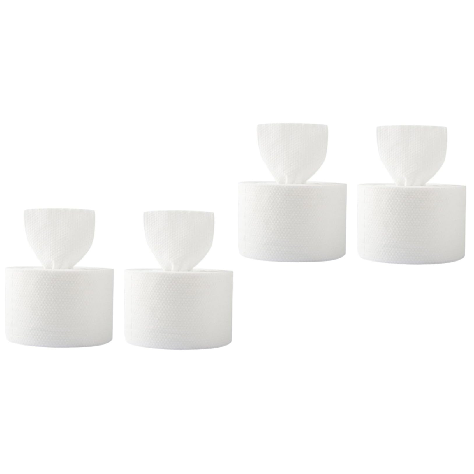 VICASKY 4 Rouleaux Lingettes Démaquillantes Coton Serviettes Visage Séchage Rapide Usage Sec et Humide pour Voyage et Soins Quotidiens